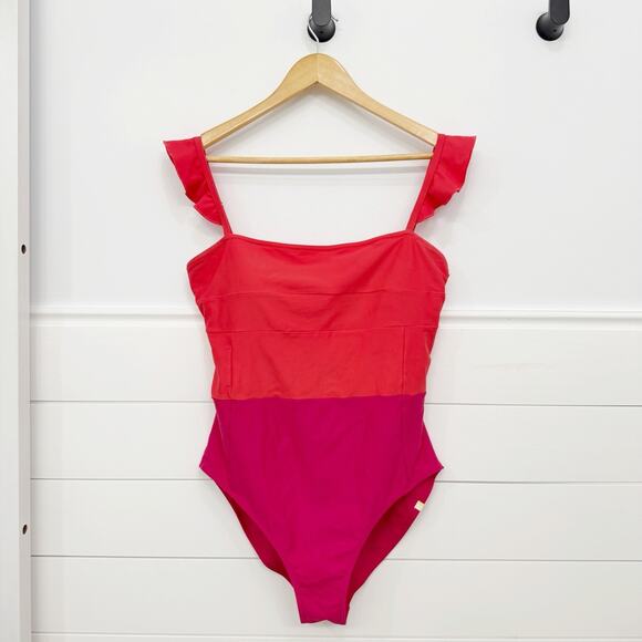 Women’s Summer salt The Ruffle Oasis Summer Berry & Spritz One Piece Swimsuit 12 - Picture 1 of 8